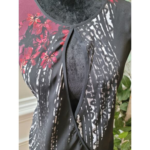 Kenneth Cole Blouse Women's Size Medium Multicolor Crew Neck Sleeveless - Picture 5 of 9